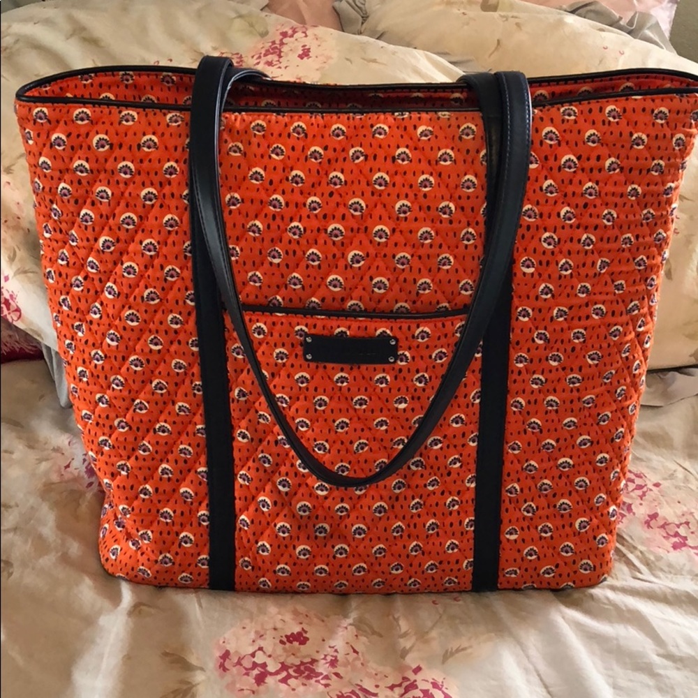 Orange Large Vera Bradley Tote in shade Rio